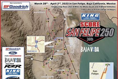 2023 San Felipe 250 Course Map