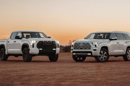 Tundra and Sequoia at sunset