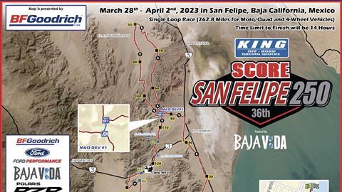 SCORE International: 2023 San Felipe 250- Full Entry List and Race Course  Map | Motorsports | OVR Mag