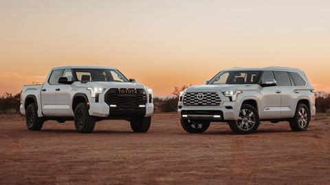 Tundra and Sequoia at sunset
