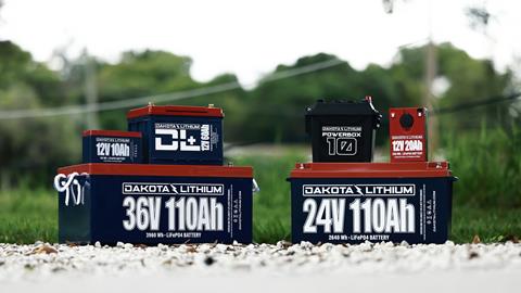 Dakota Lithium batteries on rocks