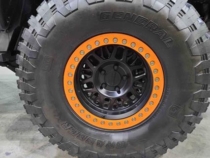 Real Truck close up wheel tire