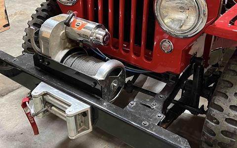 Warn winch on willys jeep