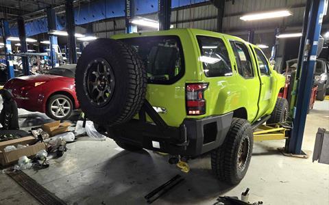 Nicholas Scherr Xterra in garage