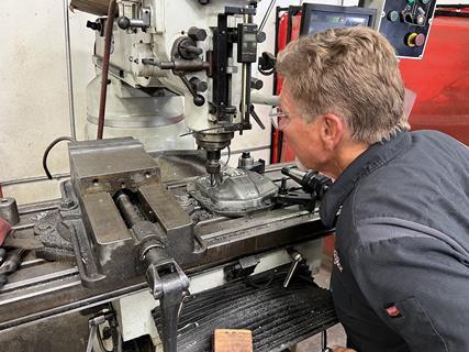 22. Wanting to preserve our diff protection, off-road icon John Currie went to work milling the AEV cover, creating a relief area for the steering stabilizer end at full driver’s lock