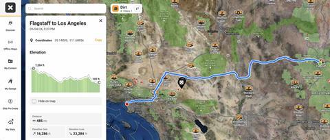 onXoffroad elevation map