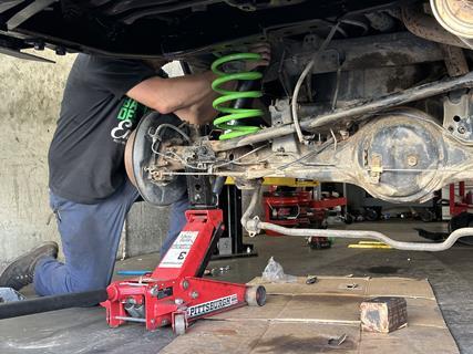 Installation begins at RPM Off-Road Garage