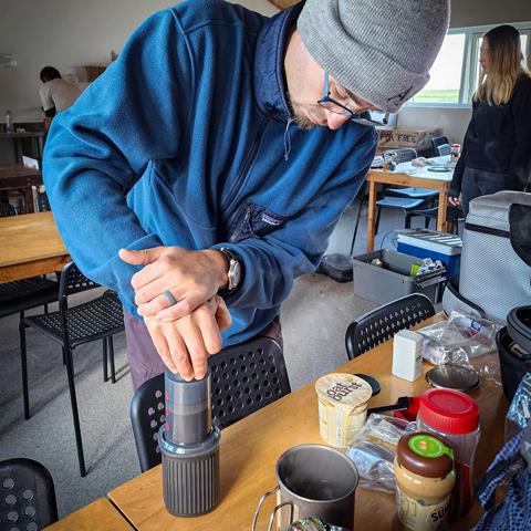Andy-Making-Coffee-In-Iceland-Photo-By-Mercedes-Lilienthal
