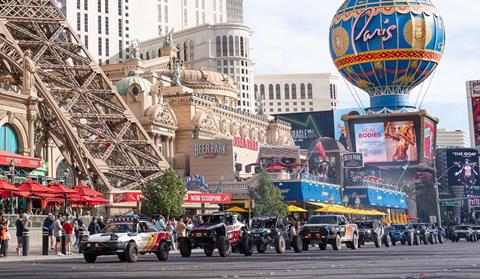 1989 AWDROLA parading down Las Vegas Strip for Mint 400