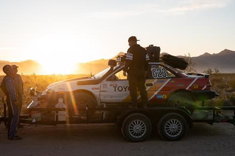 AWDROLA on trailer getting ready to race the Mint 400.