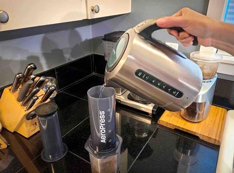 This XL portable coffee maker by AeroPress brews a big cup of coffee