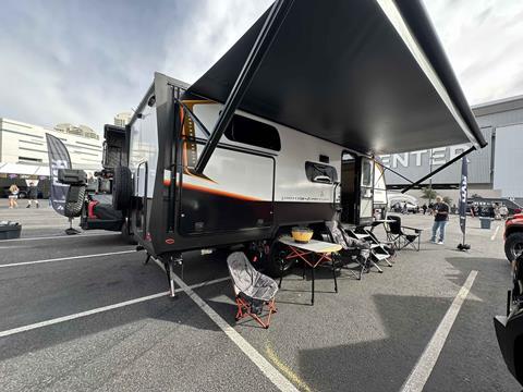 2024 Lippert EMBER Overland Series 221MSL on display at the 2024 SEMA Overland Experience