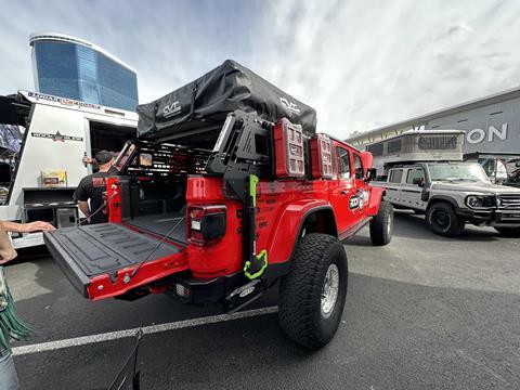 2022 Rock Slide Engineering Jeep Gladiator on display at the 2024 SEMA Overland Experience