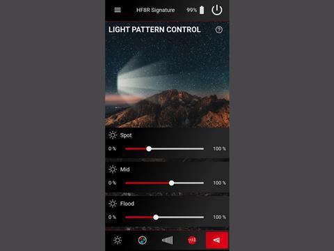 Use the Ledlenser Connect app to operate HF8R via Bluetooth on your smartphone