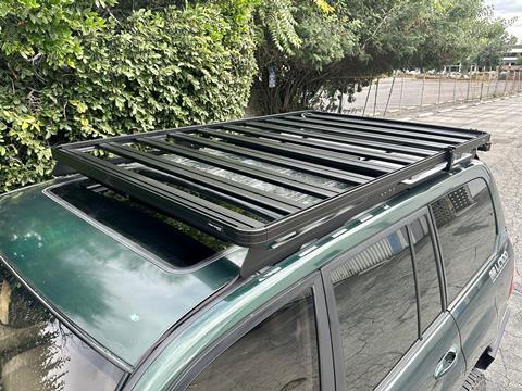 Front Runner Slimline II roof rack as installed on the OVR LC100.