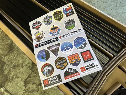 Front Runner included a fun sticker sheet with our Slimline II kit